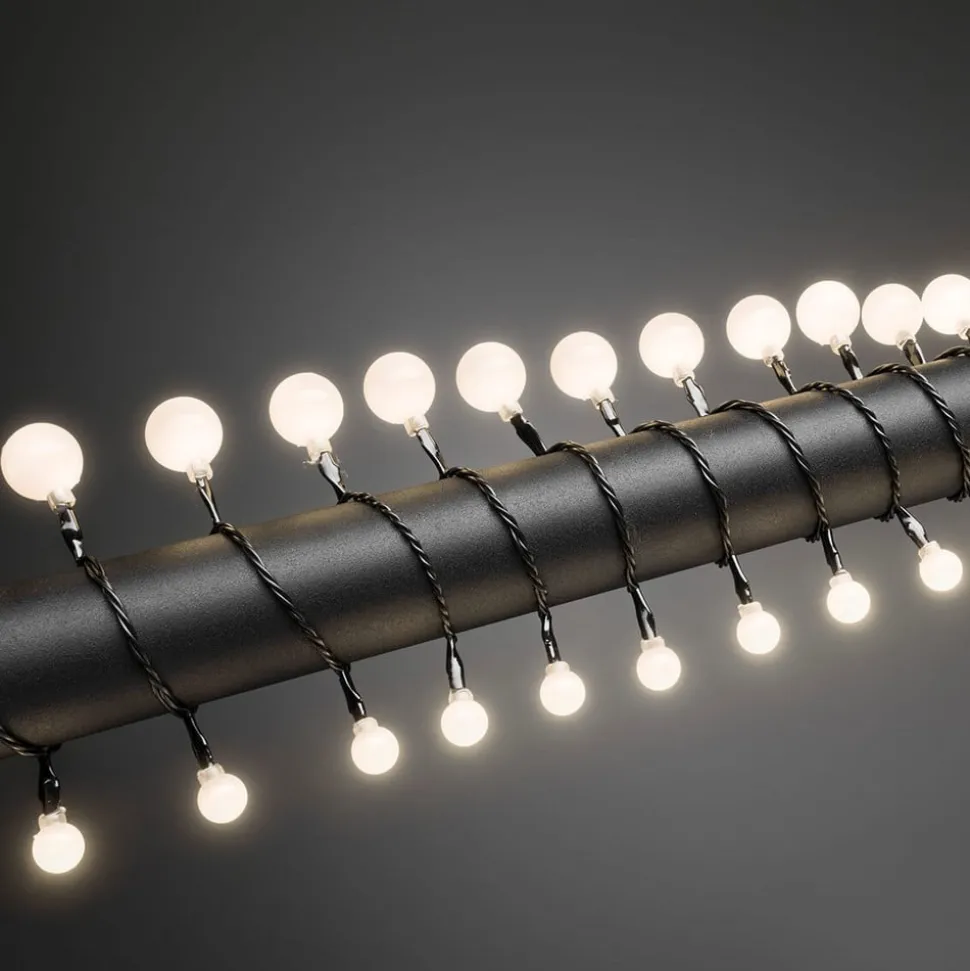 Kuglelampekæde LED varm hvid 80-flg.