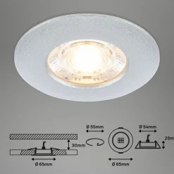 Kulana Mini indbygget spot med LED IP44 3er krom