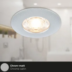Kulana Mini indbygget spot med LED IP44 3er krom