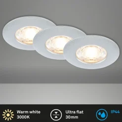 Kulana Mini indbygget spot med LED IP44 3er krom
