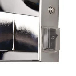 Kula væglampe til badet, glasskærm IP44 krom