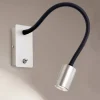 Kurt LED-væglampe, mat nikkel med fleksibel arm