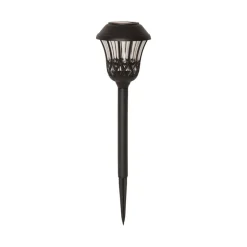 Lace LED-lampe med jordspyd, sort, højde 31 cm, sæt med 4 stk