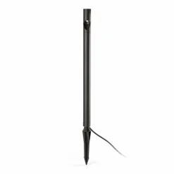 Lampe med jordspyd Bezel, sort, aluminium, højde 60 cm