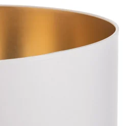 Lampeskærm Alba, Ø 45 cm, E27, hvid/guld