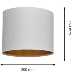 Lampeskærm Alba, Ø 20 cm, E27, hvid/guld