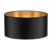 Lampeskærm Alba, Ø 40 cm, E27, sort/guld