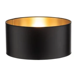 Lampeskærm Alba, Ø 40 cm, E27, sort/guld