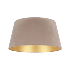 Lampeskærm Cone højde 25,5 cm, beige/guld