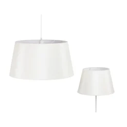 Lampeskærm Cone højde 25,5 cm, chintz ecru/hvid