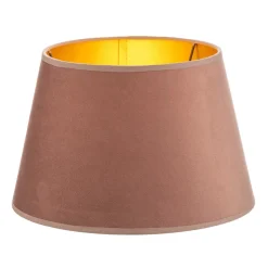 Lampeskærm Cone højde 18 cm, lyserød/guld