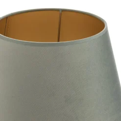 Lampeskærm Cone højde 18 cm, mintgrøn/guld