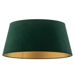 Lampeskærm Cone højde 22,5 cm, mørkegrøn/guld