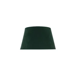 Lampeskærm Cone højde 18 cm, mørkegrøn/guld