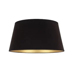 Lampeskærm Cone højde 25,5 cm, sort/guld