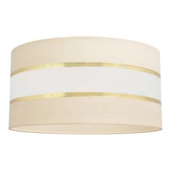 Lampeskærm Helen E27 Ø40/højde 20 cm creme/guld