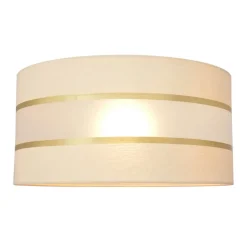 Lampeskærm Helen E27 Ø40/højde 20 cm creme/guld