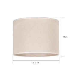 Lampeskærm Roller, beige, Ø 25 cm, højde 18 cm
