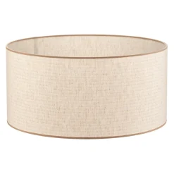 Lampeskærm Roller, ecru, jute, Ø 50 cm, højde 24 cm