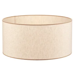 Lampeskærm Roller, ecru, jute, Ø 50 cm, højde 24 cm