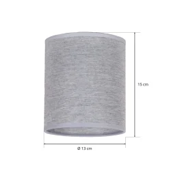 Lampeskærm Roller, grå, Ø 13 cm, højde 15 cm