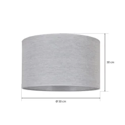 Lampeskærm Roller, grå, Ø 50 cm, højde 30 cm