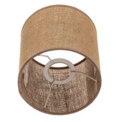 Lampeskærm Roller, lysebrun, Ø 15 cm, højde 15 cm