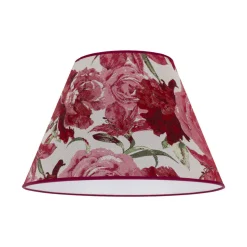Lampeskærm Sofia Højde 31 cm, blomstermønster rød