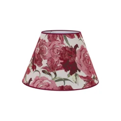 Lampeskærm Sofia Højde 31 cm, blomstermønster grå