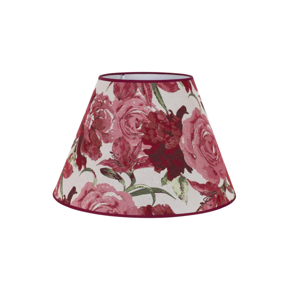 Lampeskærm Sofia Højde 31 cm, blomstermønster grå