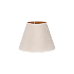 Lampeskærm Sofia Højde 21 cm, hvid/guldstrip