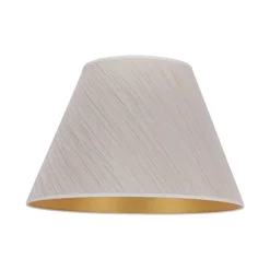 Lampeskærm Sofia Højde 31 cm, hvid/guldstrip