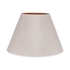 Lampeskærm Sofia Højde 31 cm, hvid/guldstrip
