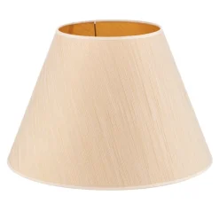 Lampeskærm Sofia Højde 31 cm, hvid/guldstrip