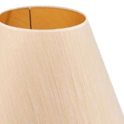 Lampeskærm Sofia Højde 31 cm, hvid/guldstrip