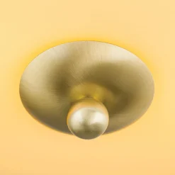Landhaus loftlampe, messing creme blå, Ø 28 cm