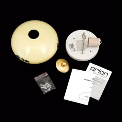 Landhaus loftlampe, messing creme blå, Ø 21 cm
