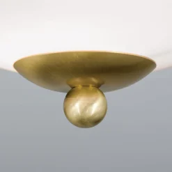 Landhaus loftlampe, messing, opal grøn, Ø 21 cm