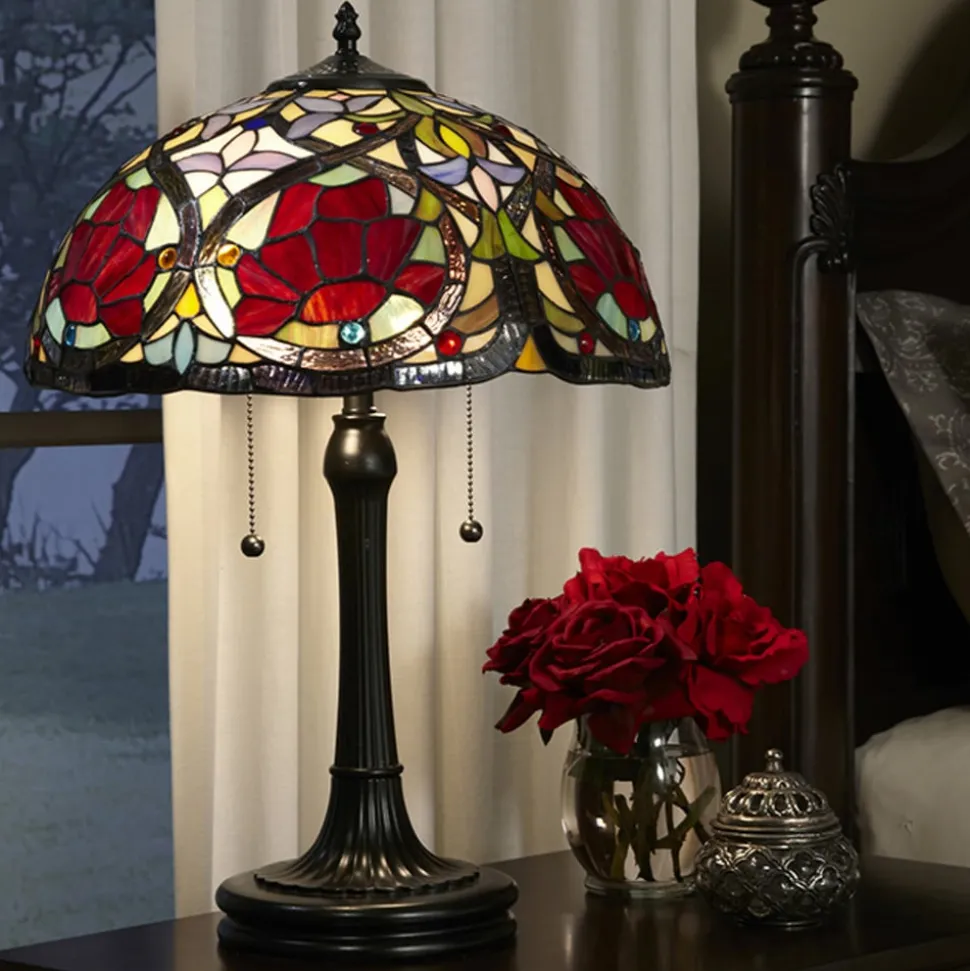 Larissa bordlampe i Tiffany-stil