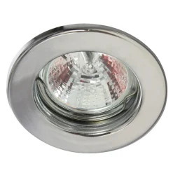 Lavvolt indbygningsspot Tim, fast, krom-mat