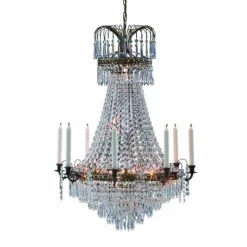 Läckö pragtfuld lysekrone til levende lys, 66 cm