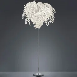 Leavy gulvlampe, højde 180 cm, krom/hvid, metal/plast