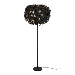 Leavy gulvlampe, sort/guld, højde 180 cm, plast