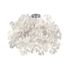 Leavy loftslampe, krom/hvid, Ø 70 cm, plast