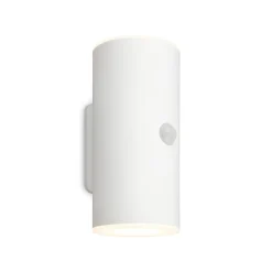 LED-akkudrevet udendørs væglampe, hvid, sensor, op/ned