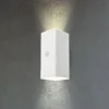 LED-akkudrevet udendørs væglampe, hvid, sensor, op/ned