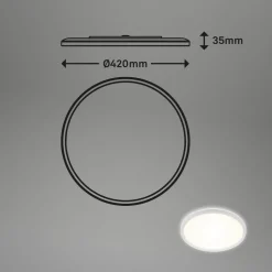 LED-badeværelsesloftlampe Slim Drip, hvid, Ø 42 cm