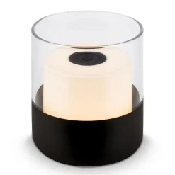 LED-batteri-bordlampe 7438 IP44 dæmper, sort