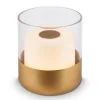 LED-batteri-bordlampe 7483 IP44 lysdæmper, guld