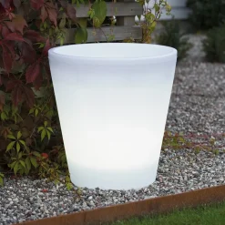 LED-blomsterkrukke Assisi oplyst Ø 37 cm